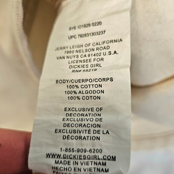 Dickies Overall Shorts Women’s Size M Beige Denim Jean Material - Picture 10 of 12